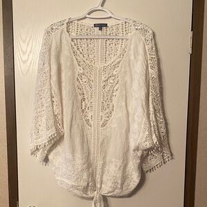 Democracy White Lace Blouse